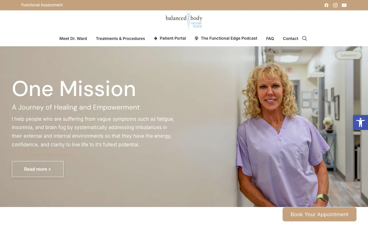 Balanced Body Functional Medicine: Dr. Julia Ward, MD website screenshot