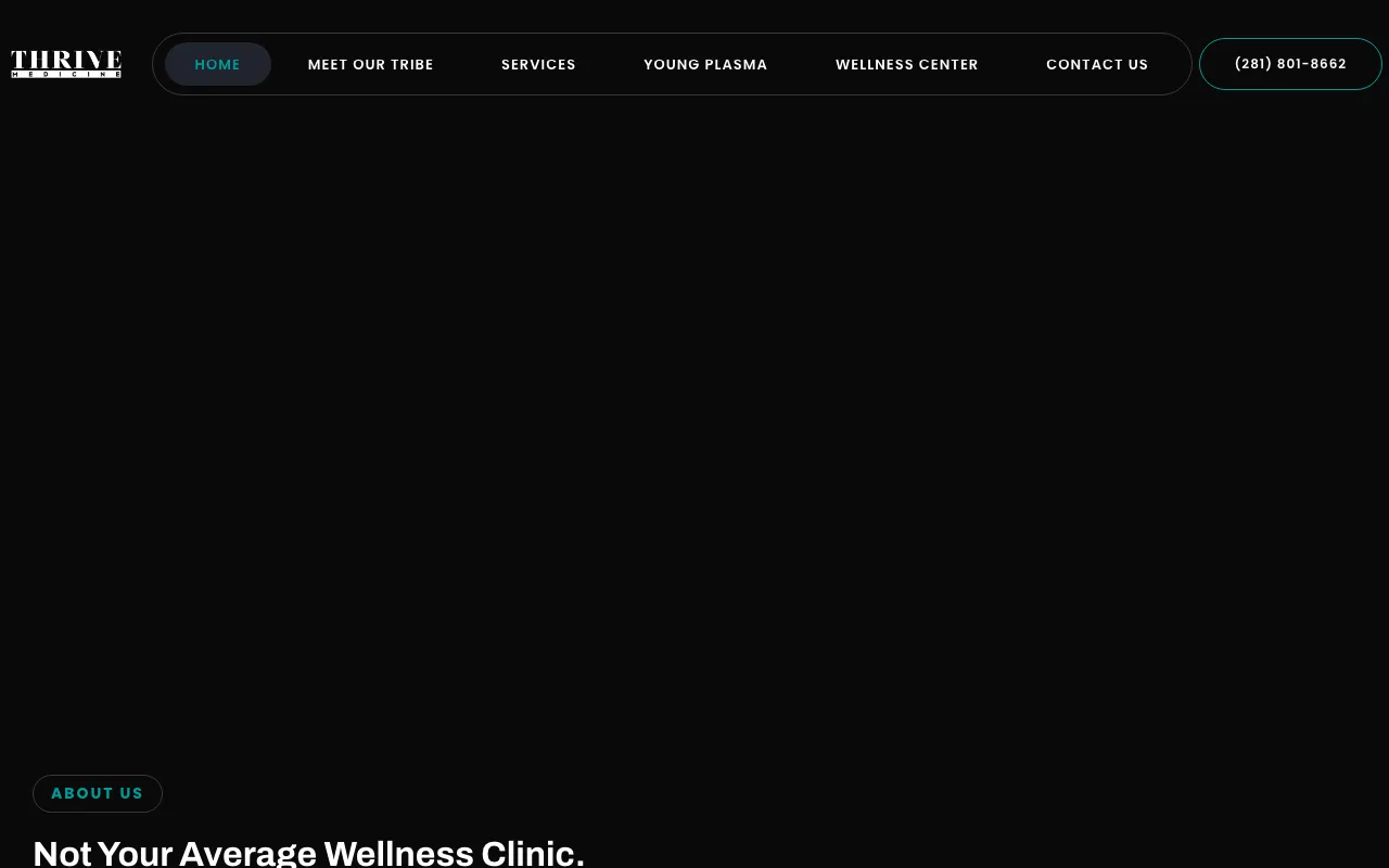 Thrive Medicine Clinic website screenshot